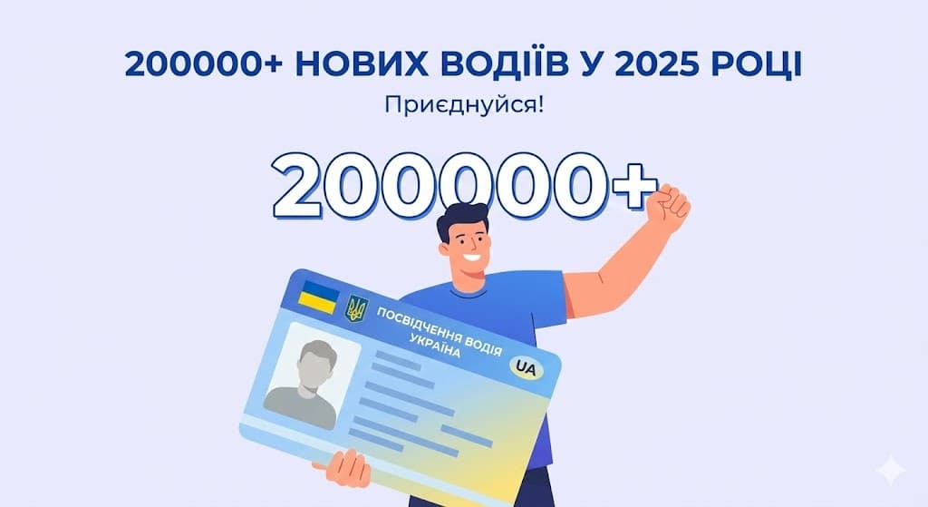 200000+ нових водіїв у 2025